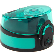 Ars Una: Viečko na fľašu s bezpečnostným zámkom, tyrkysové, pre fľašu o objeme 600 ml.