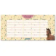 Ars Una: Wild and Free obojstranný rozvrh hodín s motívom koní