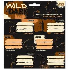 Ars Una: Wild in the dark nálepky na zošit s motívom leva, balené, 3×6 ks
