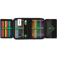 Ars Una: Zelené rozklápateľné naplnené púzdro na perá s motívom Lamborghini, 12,8x19,3x3,6 cm obrázok 2