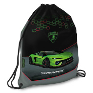 Ars Una: Zelený vak do telocvične, športový vak s motívom Lamborghini 32x42 cm