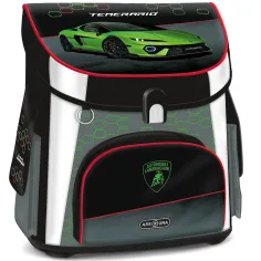 Ars Una: ergonomická školská taška/batoh s motívom Lamborghini a magnetickým zapínaním, 33 x 41 x 24 cm