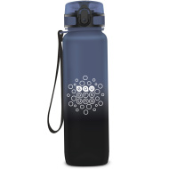 Ars Una: motivačná fľaša s farebným prechodom, bez BPA, matná - 1000 ml - Stormy Night