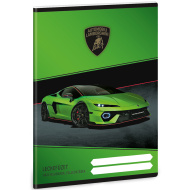 Ars Una: zelený zošit s motívom Lamborghini, 38-listový, formát A5