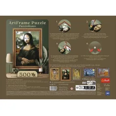 ArtFrame: Leonardo Da Vinci - Mona Lisa 500-dielne puzzle s rámom - Trefl obrázok 3