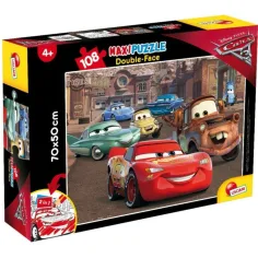 Autá 2 v 1 - puzzle a omaľovánka, 108 dielikov, 70x50 cm - Lisciani obrázok 2