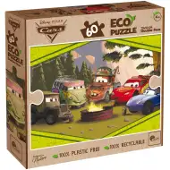 Autá 2 v 1 60-dielikové Eco puzzle a omaľovánka 70x50 cm - Lisciani