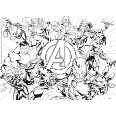 Avengers 2 v 1 60-dielne puzzle a omaľovánka 35x25 cm - Lisciani obrázok 2
