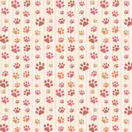 Baliaci papier s pastelovo ružovými labkami 100x70 cm