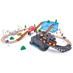 Banský set s železničnou traťou 54-dielna hračkárska sada - Woodyland obrázok 2