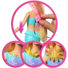 Barbie Dreamtopia: kvetinová čarovná morská panna bábika – Mattel obrázok 4