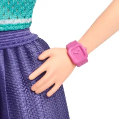 Barbie Fashionista štýlová bábika s červenými vlasmi v fialovej sukni - Mattel obrázok 2
