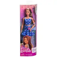 Barbie: Fashionista štýlová bábika v modrých šatách s glukomerom – Mattel