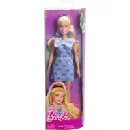 Barbie: Módna blondínka bábika v modrých šatách so vzorom motýlika – Mattel