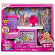Barbie Mysteries: Plážová detektívka - Herný set so stánkom na cukrovú vatu a bábikou - Mattel