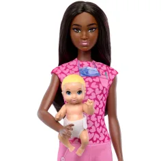 Barbie hnedovlasá detská lekárka kariérna bábika herný set - Mattel obrázok 2