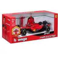Bburago: Ferrari SF23 F1 pretekárske auto kovový model auta s pilotom 1/24 (Charles Leclerc #16)