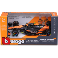 Bburago: McLaren Racing MCL38 (2024) kovový model F1 závodného auta 1/43 (Lando Norris #4)