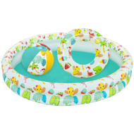Bestway: Beachtastic nafukovací detský brodiaci bazén sada 3 v 1 Ø 122 x 20 cm