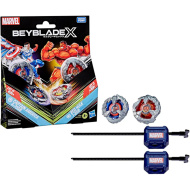 Beyblade X Marvel spolupráca Captain America vs Red Hulk – súprava točiacich sa káč – Hasbro