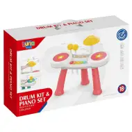 Bicie súprava s klavírom v ružovej farbe