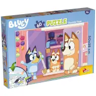 Bluey 2 v 1 60-dielne puzzle a omaľovánka 50x35 cm - Lisciani