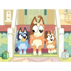 Bluey psíky na schodoch 2 v 1 48-dielne Eco mini puzzle a omaľovánka 35x25 cm – Lisciani obrázok 2