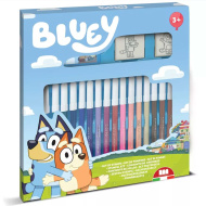 Bluey sada pečiatok s fixkami, 18-dielová - Multiprint