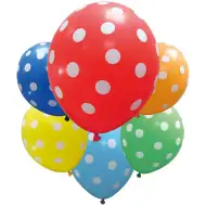 Bodkované nafukovacie balóny – sada 6 ks