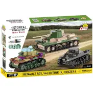 COBI: Panzer I, Renault R35 a Valentine IX – 3 v 1 stavebnica (2740)