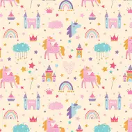 Cardex: Baliaci papier s motívom jednorožcov a rozprávkového kráľovstva 100x70 cm