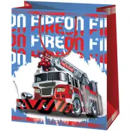 Cardex: Darčeková taška gigantickej veľkosti s motívom hasičského auta 40x20x56 cm
