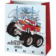 Cardex: Monster Truck auto červeno-biela stredne veľká darčeková taška 17,8x10x23 cm