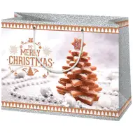 Cardex: Vianočná darčeková taška strednej veľkosti s motívom medovníkov 17x10x23cm
