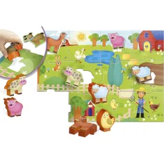 Carotina baby: Farma puzzle a hra na vkladanie tvarov - Lisciani obrázok 2