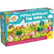 Carotina baby: Panoramatické detské puzzle 24 dielov - Farma - Lisciani