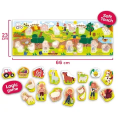 Carotina baby: Panoramatické detské puzzle 24 dielov - Farma - Lisciani obrázok 2