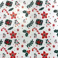 Červený baliaci papier s cukrovou paličkou 200x70 cm