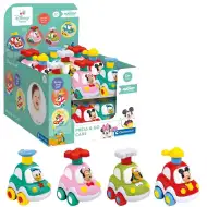 Clementoni Baby: Press&amp;Go autíčko s Disney postavičkou v štyroch rôznych variantoch 1ks