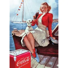Coca-Cola plážová prestávka 1000-dielne Prémium plus kvalitné puzzle - Trefl obrázok 2