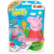 Craze Inkee: Vegánska kúpeľová guľa balenie s pečiatkovou figúrkou Peppa Pig – s jahodovou arómou