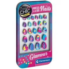 Crazy Chic: Glamour samolepiaca sada na umelé nechty 1 ks - Clementoni obrázok 2