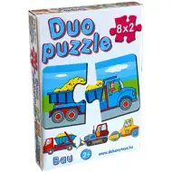 DUO Puzzle Stavebné stroje - D-Toys