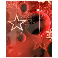 Darčeková taška s červenými vianočnými motívmi 26x32x12,5 cm