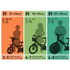 Detský bicykel Bluey 14” s držiakom na fľašu a bočnými kolieskami v bielo-modro-zelenej farbe – bicykel Dino Bikes obrázok 5