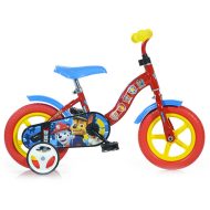 Detský bicykel Tlapková patrola, červeno-modrý, veľkosť 10 - Dino Bikes