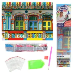 Diamantová mozaika: Farby Južnej Ameriky diamantová maľba set 30x40cm obrázok 2