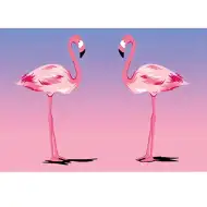 Diamantová mozaika: Sada na maľovanie diamantmi s motívom plameniakov 10x15 cm