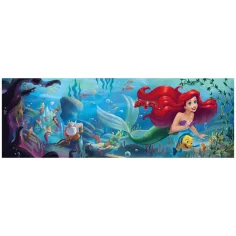 Disney+ - Malá morská víla 1000-dielne panoramatické puzzle s plagátom - Clementoni obrázok 2