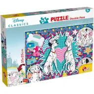 Disney 101 dalmatíncov 2 v 1, 24-dielne puzzle a omaľovánka 35x25 cm - Lisciani